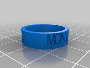 anillo monica rings customized 3d print model - Mito3D