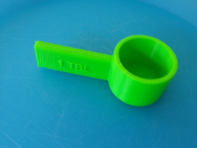 cuillère à mesurer cuisine et salle manger art mesure la dessus de table 3D print model - Mito3D