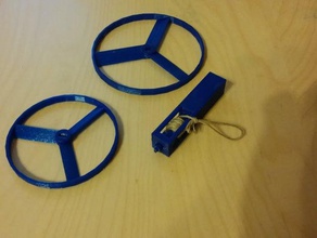 ziehen Sie string-flyer mechanische Spielzeuge flyer pull-string rotor 3d print model - Mito3D
