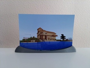 6 inch x 4 photo stand - landscape decor frame 3d print model - Mito3D