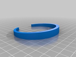 bracciale semplice medio uomo las pulseras personalizado 3d print model - Mito3D