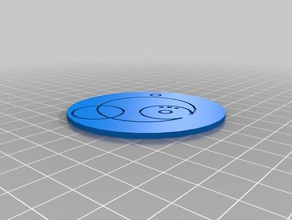 my customized circular gallifreyan coin coins & badges 3d print model - Mito3D