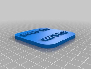 'push service' button signs & logos customized 3d print model - Mito3D