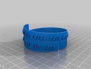 my customized spiral poem bracelet mark 2 art 3d print model - Mito3D