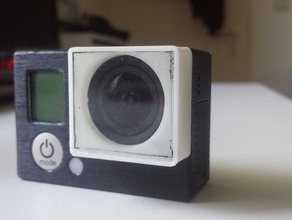 yüksek 3 lens koruma kahraman kamera gopro3 3d print model - Mito3D