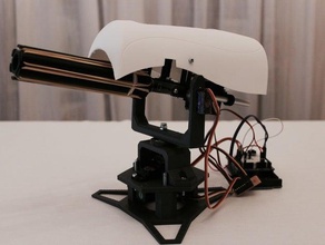 des bandes de caoutchouc mitrailleuse le bricolage arduino arme à feu sentry sentrygun jouet 3d print model - Mito3D