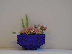 mini flowerpot household box cubes decoration flowers garden mathematical art 3d print model - Mito3D