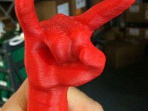 sign horns other hand 3d print model - Mito3D