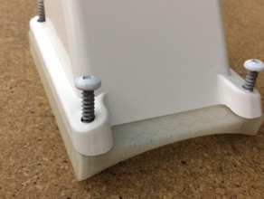 vinyl handrail mounting bracket adapter round column scad 3d print model - Mito3D
