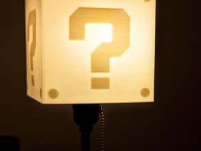 mario question mark block lampshade decor 3d print model - Mito3D