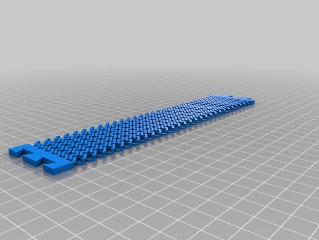 il mio personalizzato chainlink bracciale - 215 mm di lunghezza gioielli su misura 3D print model - Mito3D