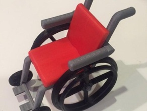 sedia a rotelle 130mm i veicoli 3d print model - Mito3D