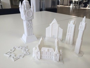 famous lille buildings & structures beffroi bourse campanile gare nicolas saint treille 3d print model - Mito3D