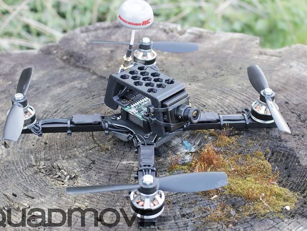 fframe15v1 r c i veicoli 15 cam ccd cmos copter fframe fpv pod quad quadmovr quadro v1 vtx 3D print model - Mito3D