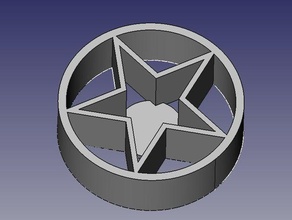 pentagram e-cig holder 19mm diameter mods electronic cigarette 3d print model - Mito3D