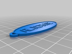 alicante2 oval Anahtarlık özelleştirilmiş 3d print model - Mito3D