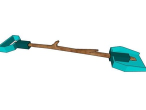 transportable shovel sport & outdoors handle snow 3d print model - Mito3D