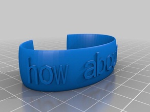personnalisé ellipse bande pas bracelets 3d print model - Mito3D
