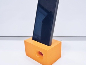 brick mobile phone audio biglildesign iphone 6 dock pla sound amplifier speaker 3d print model - Mito3D