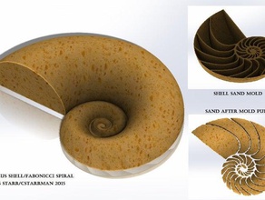 nautilus shell castle fabonacci logarithmic spiral math art buildacastle fabonaccispiral nature nautilusshell thingiverse 3d print model - Mito3D