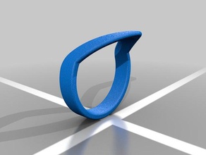 midi chevron ring rings jewelry 3d print model - Mito3D