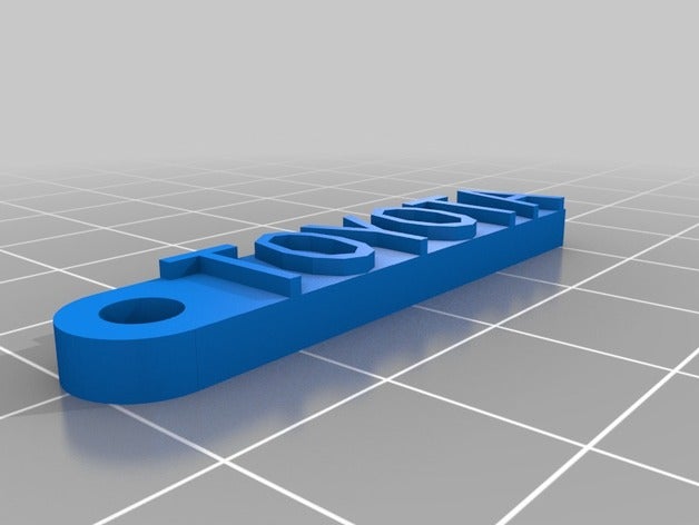 toyota word keychain organization customized 3D print model - Mito3D