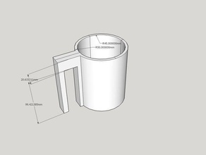 simple-designed thin-walled mug kitchen & dining coffee cup 3d print model - Mito3D