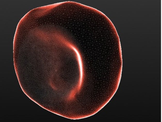 modelo de células vermelhas do sangue biologia 3dmodel anatomia o corpo célula humanos fisiologia vermelho reologia ciência 3D print model - Mito3D
