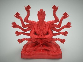 indian meditating god sculptures 3d printer arms goddess human man sculpture shiva woman 3d print model - Mito3D