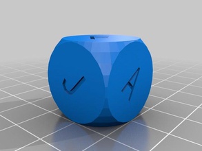 alba die dice customized 3d print model - Mito3D