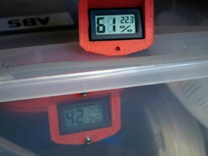 di stoccaggio in plastica bin misuratore umidità montaggio Stampante 3d accessori ermetico filamento archiviazione pannello metro temperatura sensore 3d print model - Mito3D