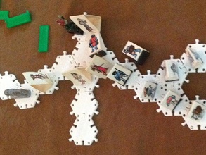 interlocking hexagons toy game accessories carrara srpg tile 3d print model - Mito3D
