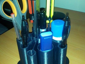 stationary holder maker office organisation organization pen screwdriver 3d print model - Mito3D