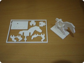 boxoi pony diy 3d puzzle kickstarter 3d print model - Mito3D
