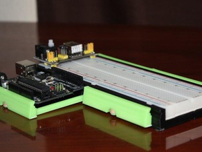 breadboard spring vise arduino raspberry pi electronics mount breadboarding prototyping raspberrypi 2 b 3d print model - Mito3D
