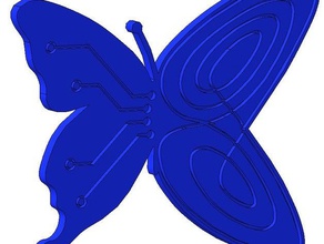 aacimp butterfly&gear art 3d print model - Mito3D