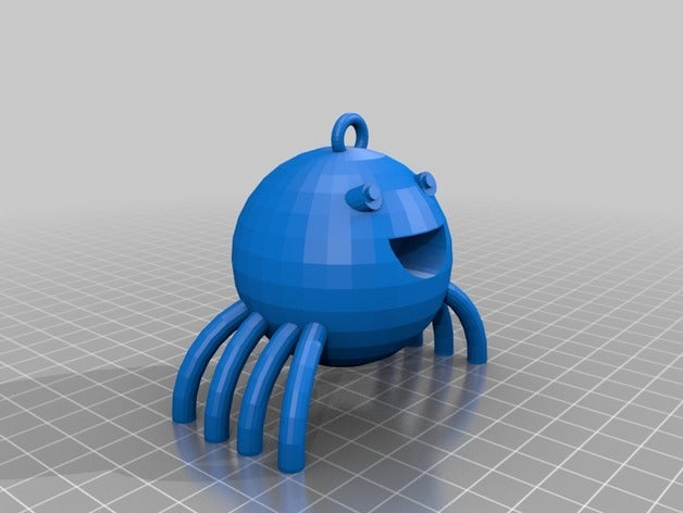 spider animali adorabile impressionante carino di halloween keychain chiave a catena piccola 3D print model - Mito3D