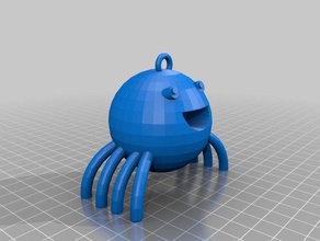 spider animals adorable awesome cute halloween keychain key chain small 3d print model - Mito3D