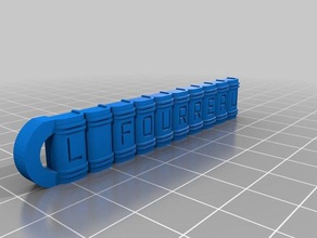 llavero lea Schlüsselanhänger kundengebundene 3d print model - Mito3D