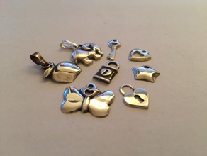 divers bijoux apple cœur 3d print model - Mito3D