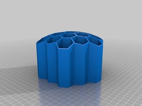 my customized honeycomb pencil holder organization 3d print model - Mito3D