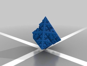 recursive starred tetrahedron math art fractal 3d print model - Mito3D