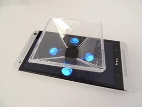holopyramid mobile phone hologram smartphone 3d print model - Mito3D