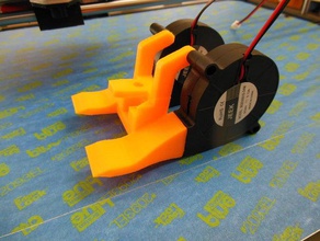 rigidbot dual cooling fan mount 3d printer accessories parts duct printed 3d print model - Mito3D