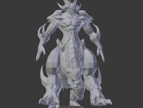 badass demon optimized 3d printing games dd dragons dungeons fantasy monster pathfinder rpg rpgs 3d print model - Mito3D