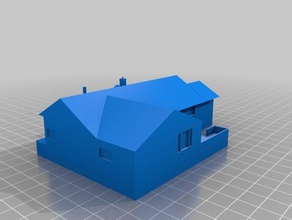 bungalow casa La impresión en 3d 3d print model - Mito3D