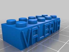 özelleştirilmiş lego blok kolye Anahtarlık valeria adım inşaat oyuncaklar 3d print model - Mito3D