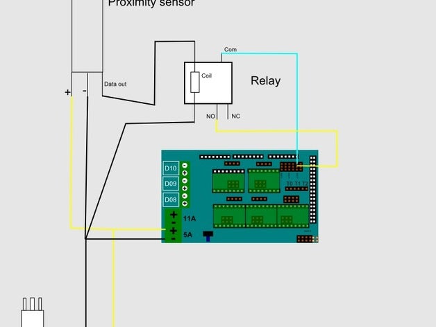 simplemente auto cama capacitivos de proximidad sólo 12v relé Impresora 3d accesorios autobed la nivelación proxi proximitry 3D print model - Mito3D