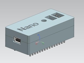 arduino nano caso completamente accesible pines la electrónica cuadro carcasa 3d print model - Mito3D