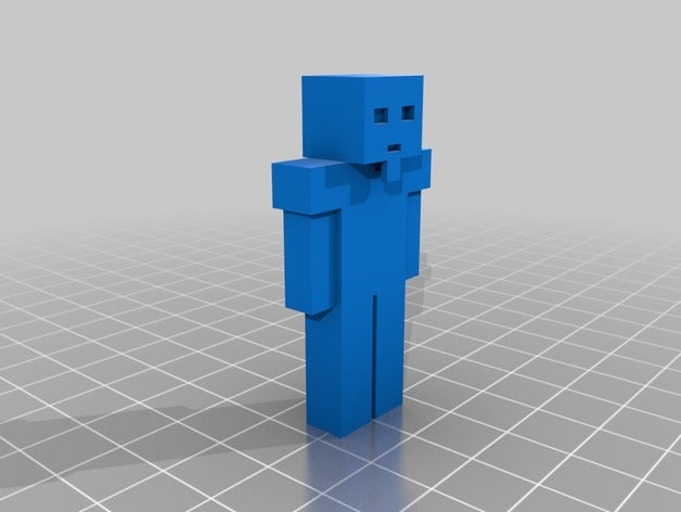 steve bald had goatee creatures cool herobrne minecraft 3D print model - Mito3D
